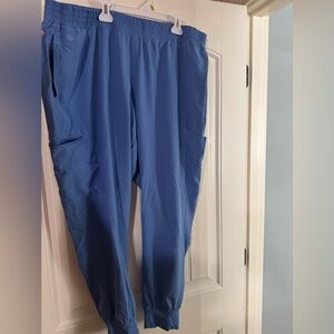 Med Couture Women’s Slate Blue Elastic Waist Scrub Joggers